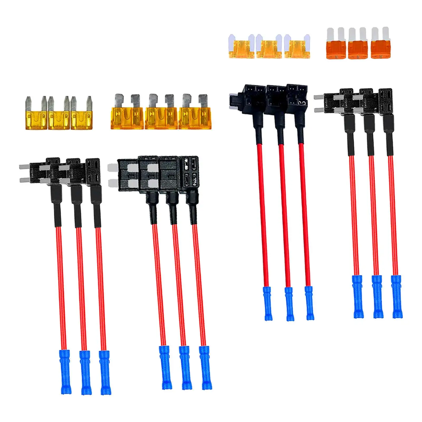 12Pcs Car Add A Circuit Fuse Tap Adapter Set Accessories for DVD Player