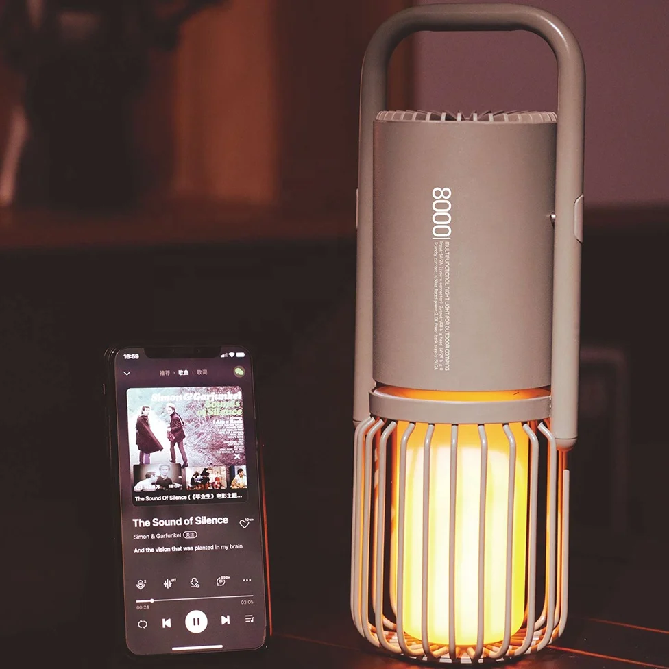Camping Lanterns Rechargeable Power Stepless Dimming  Vintage Camping Light LED Rechargeable Switch Control Night Light view 6