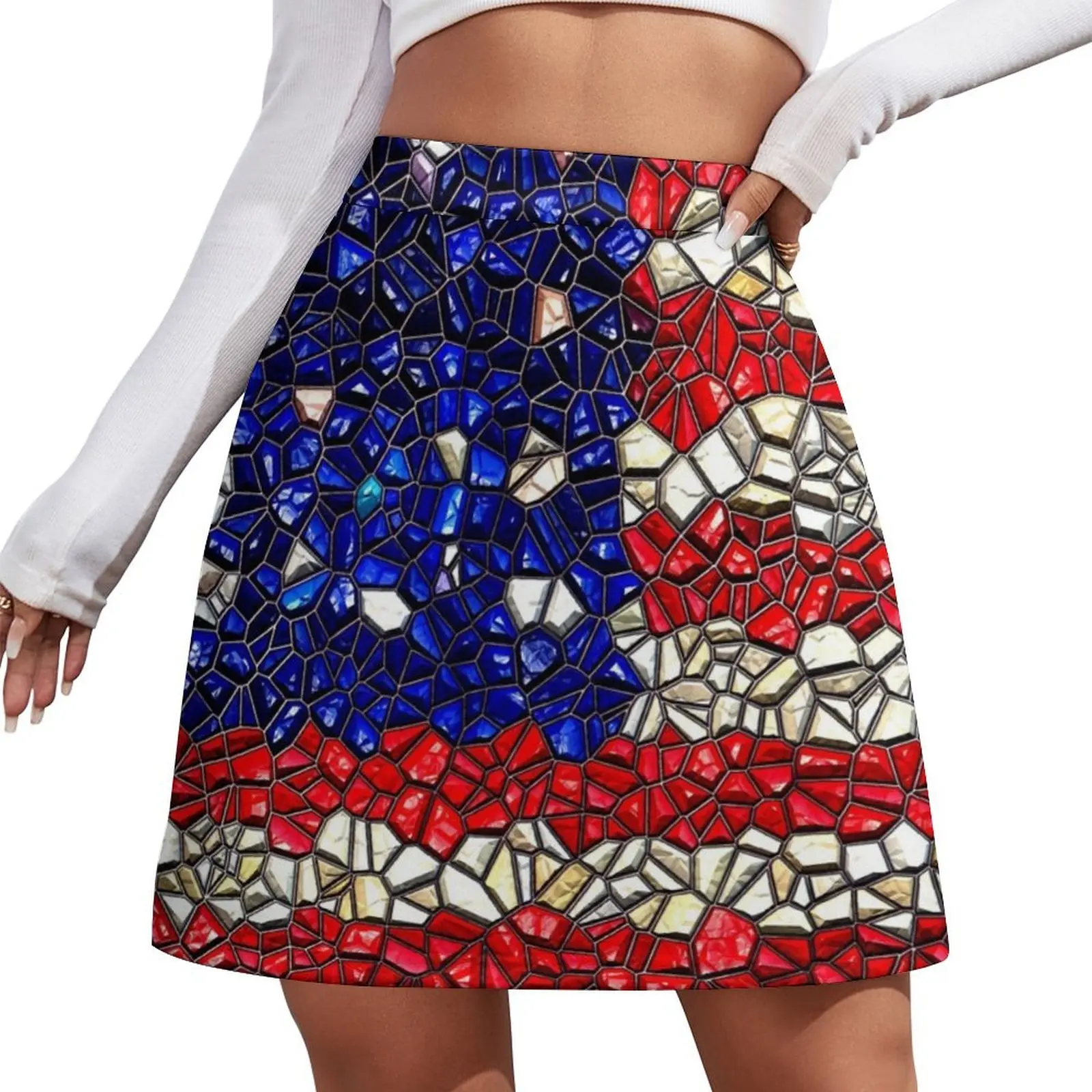 

American Flag Mosaic Mini Skirt novelty in clothes cosplay Mini Skirt