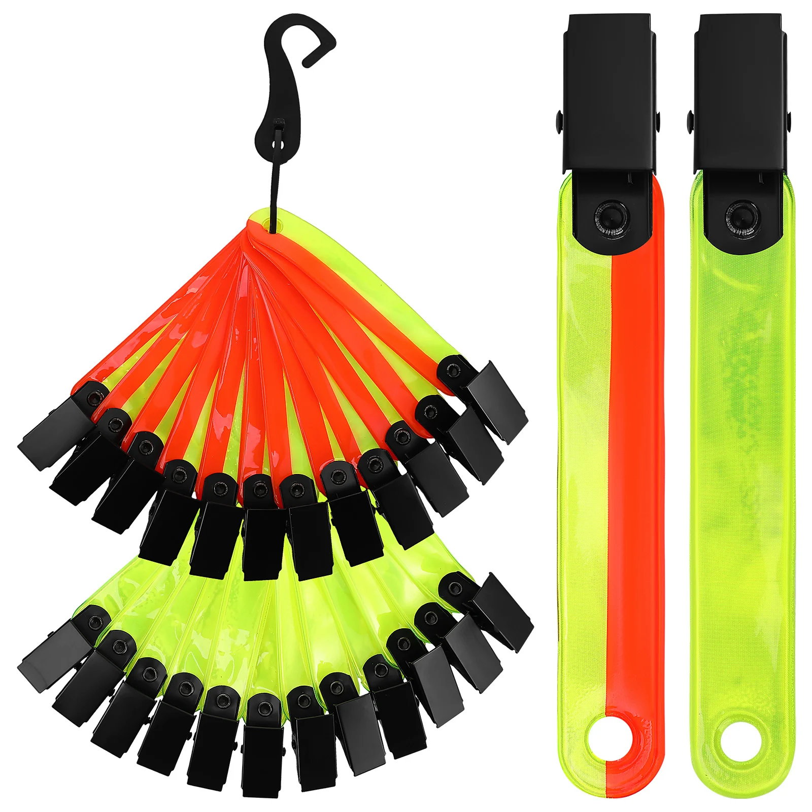 

24Pcs Outdoor Reflective Trail Markers Clips High Visibility Hiking Camping Hunting Reflective Marking Straps Safety Equipment