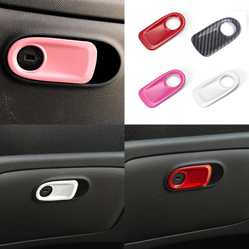 Car Glove Box Handle Decoration Cover Trim Patch Car Stickers For Smart 453 Fortwo Forfour Stylish Interior Accessories