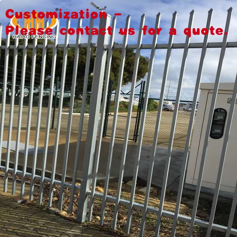custom.low price 1.8x2.4m 3 rail spear top metal fence