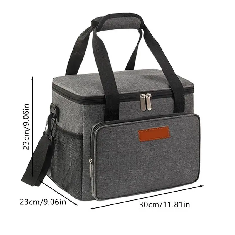 Cooler Lunch Bag Oxford Cloth Large Waterproof Oil-Proof Reusable Lunch Bags Insulated Lunch Bag Simple Bento Cooler Bag Lunch