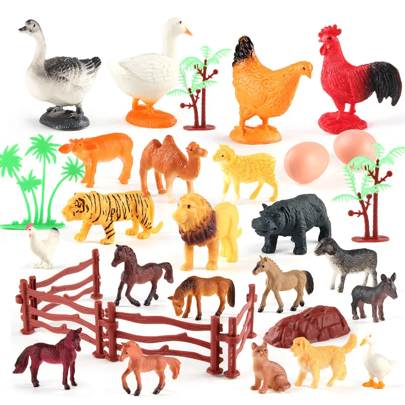 محاكاة حيوانات المزرعة ، الدجاج ، البط ، الأوز ، القطط ، الكلاب ، الدواجن ، مجموعة الدواجن ، مكتب المزرعة ، الحلي الزخرفية ، اللعب ، الهدايا #2