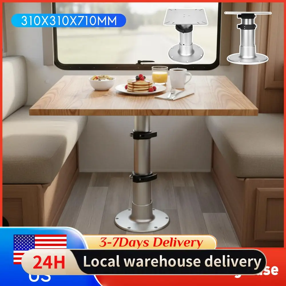 

Съемная 3-уровневая телескопическая опорная стойка для стола с газлифтом, диапазон высоты 13-28 дюймов, для яхт, автодомов, морских судов