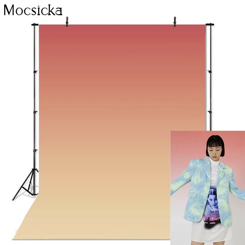 Mocsicka Gradient Nền Chụp Ảnh Chân Dung Nghệ Thuật Cưới Cô Dâu Vòi Tắm Hoa Sen Trang Trí Đạo Cụ Nhiếp Ảnh Gia Chuyên Nghiệp