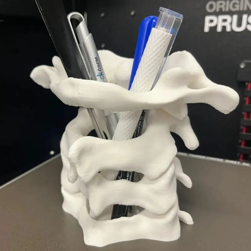 Simulation Spine Brush Holder 3D Printting Pen Holder Spine 3D Vase Table Storage Box Office Home Decor Desktop Organizer