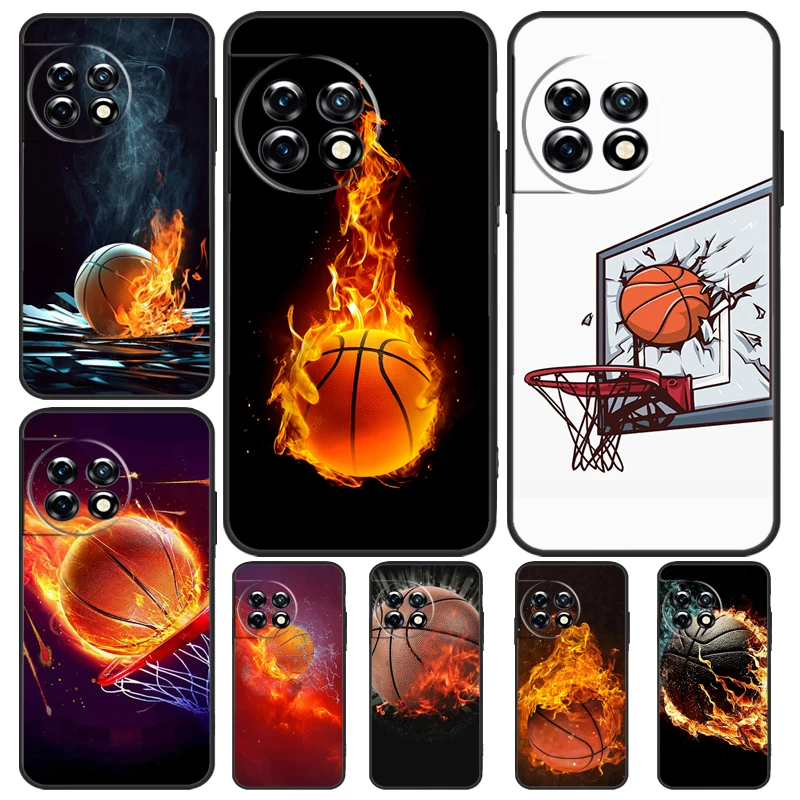 Basketball On Fire Case For OnePlus 10 Pro 8 9 11 8T 9R 9RT 10T OnePlus Nord 2T 2 CE 3 Lite N30 N20 N10 Cover