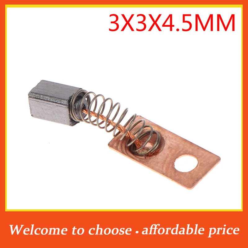VP 10pcs new 3X3X4.5MM Electric Motor Carbon Brushes Replace Dental Grinding Machine Micromotor Handpiece 3X3X4.5MM