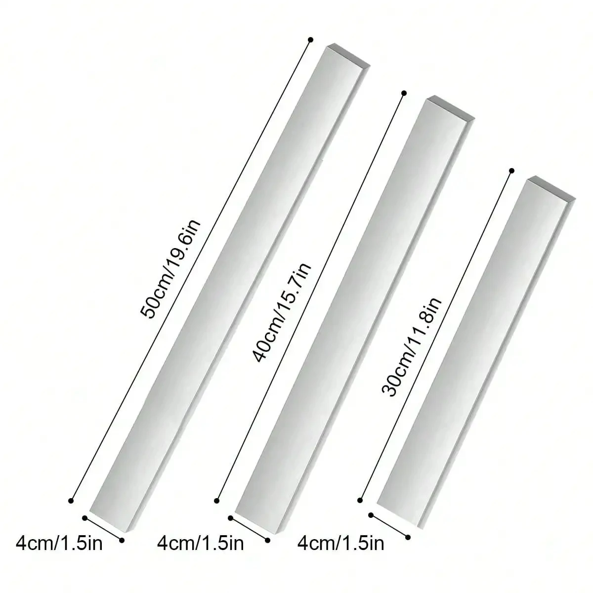 حامل سكاكين مغناطيسي من Leeseph للجدار، رف سكاكين مغناطيسي متعدد الأغراض من الفولاذ المقاوم للصدأ، منظم أدوات المطبخ #2