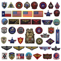 Hot Selling TOP GUN Maverick Complete Set 3D Embroidered Cloth Outdoor Bag Matching Stamp Backpack Custom Patches on Clothes
