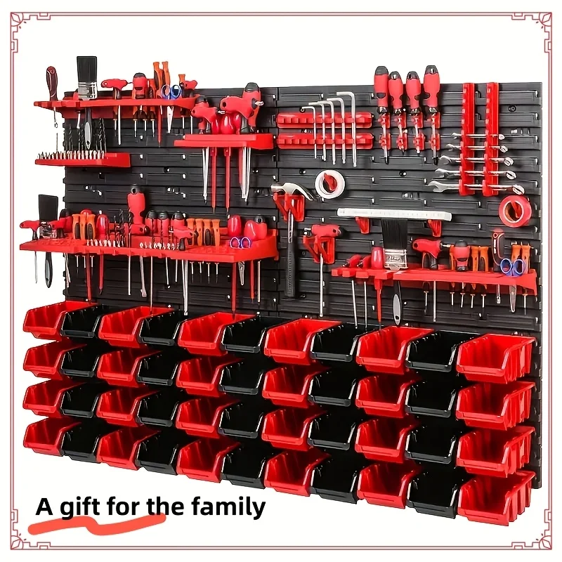 

A Complete Set of Tool Organizer, Screwdriver, Wrench Storage Box, Garage Tool Rack, for Screws, Nuts, Nails, Beads And Small Hardware, to Install Garage Organizer And Storage, Father'S Day Gift, Suitable for Home, Garage And Studio