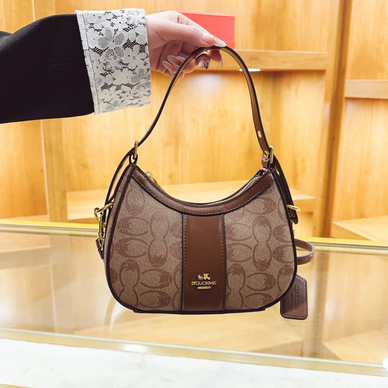 حقيبة كروس على الطراز الكلاسيكي مع سحاب إغلاق، نمط بيضاوي، حقيبة كروس متعددة الاستخدامات بكتف واحد #3