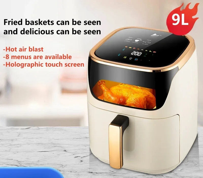 8L digital smart air fryers reusable smart french fries maker multifunction electrical visual style oven paper air fryer