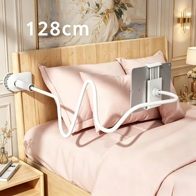 

2PCS 128cm Flexible Long Arm Phone Clamp, 360 Degree Rotation Lazy Bracket, Adjustable Bedside Holder Fits 3.5-6.7 Inch