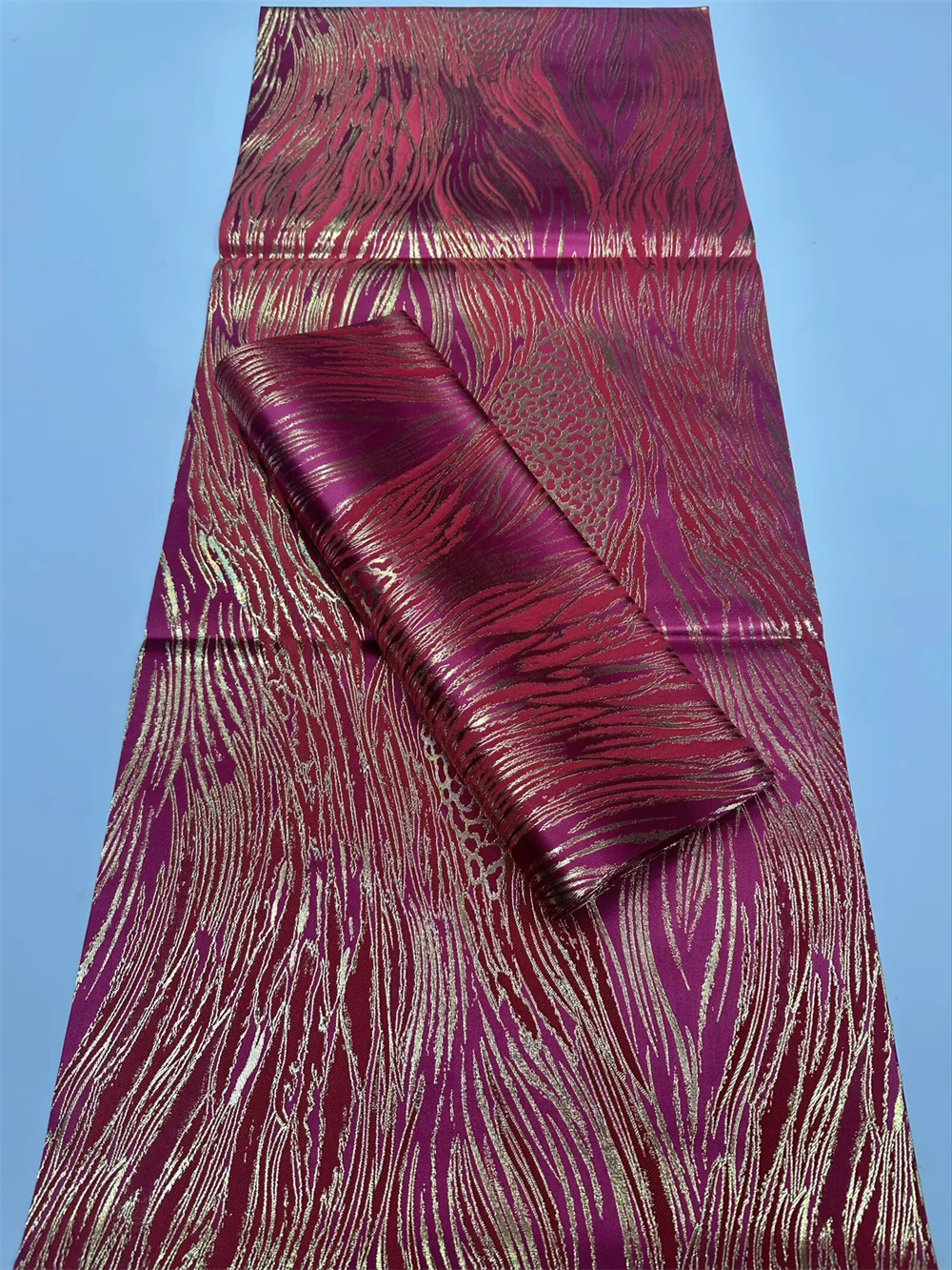

2 Pieces SEGO Head Tie Pink African Hairwrapper Gele & Ipele Headscarf Headgear Fabric For Wedding