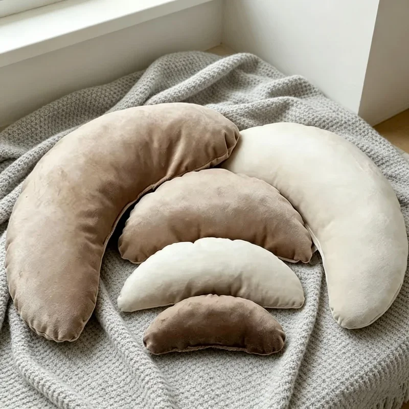 Newborn Baby Posing Cushion 5Pcs Set Crescent Pillow Studio Photography Props Infant Photo Shooting Accessories For Boys Girls