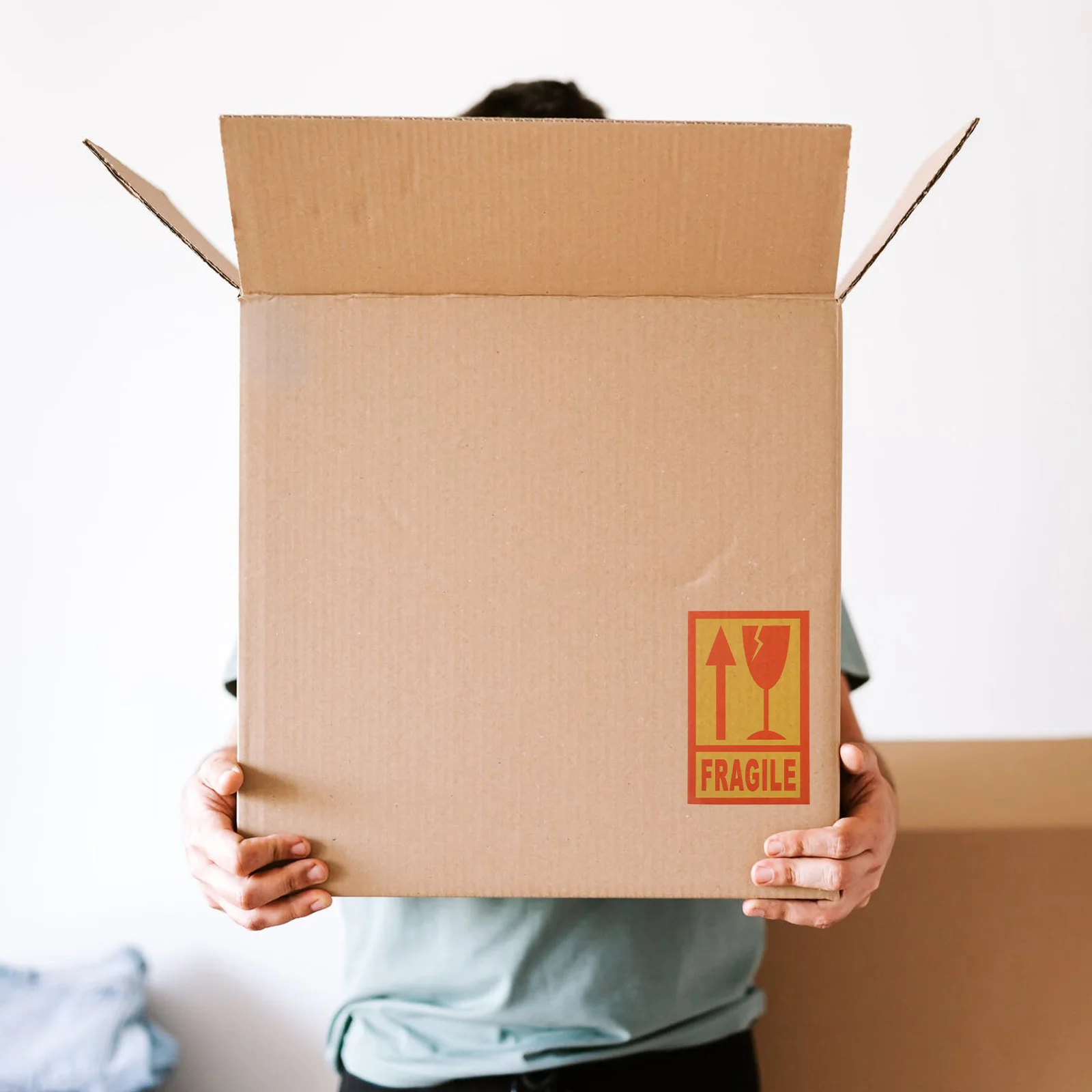 

500pcs Sticker Care Label Caution Decal Packing Tape Adhesive Warning Shipping Warning Sticker Labels Folder Tab