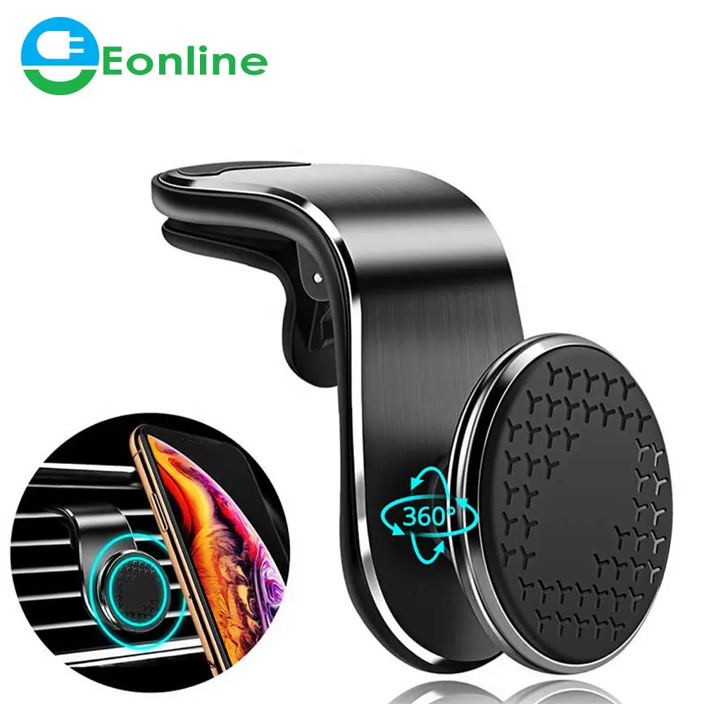 

EONLINE Magnetic Car Phone Holder For Iphone11 Universal Air Outlet Metal Magnetic Navigation Car Bracket 360 Degree Rotation