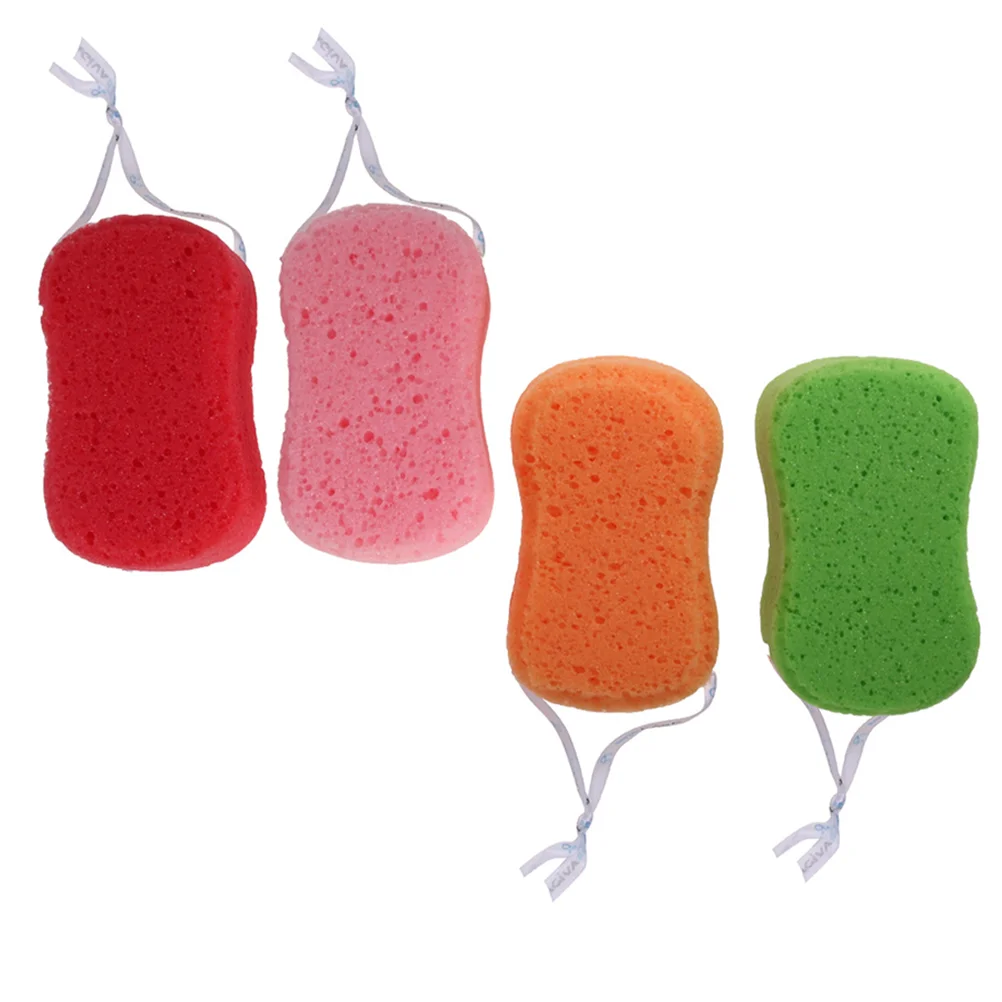 4 Pcs Bath Sponge Body Sponges Scrubbers Cleaning Exfoliating Baby Thicken Brush