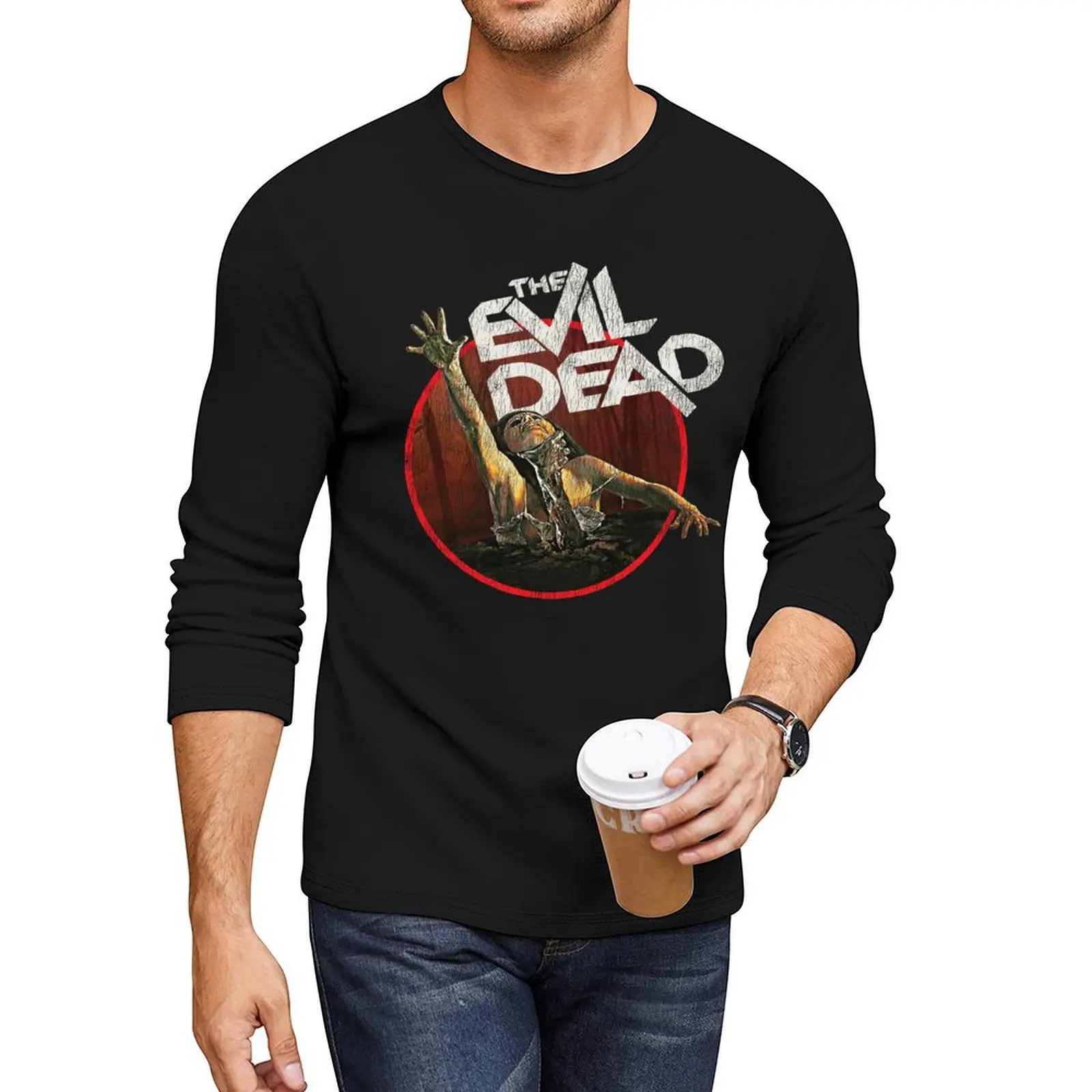 Evil Dead Worn Out Long T-Shirt funny t shirt mens cotton t shirts