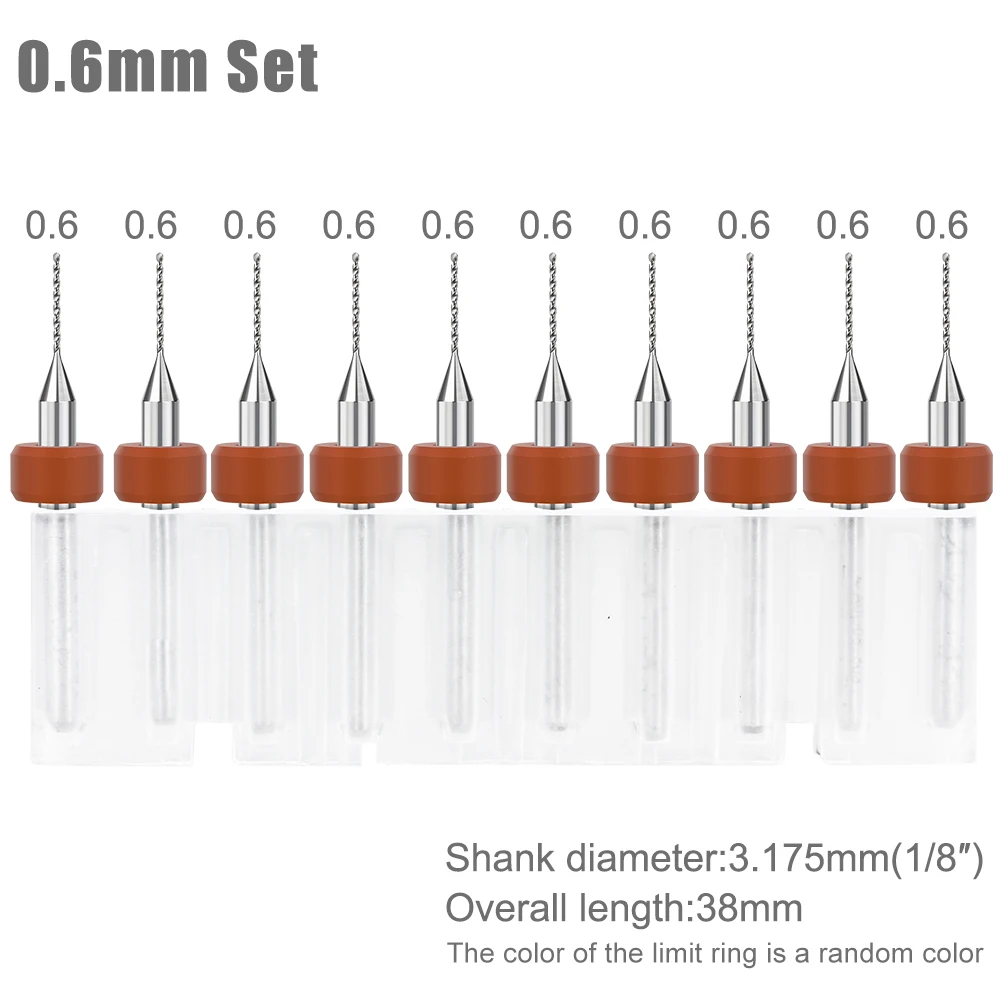 Mini Pcb Boor 10Pcs 0.1-1.2Mm Carbide Pistool Boor 1/8 ''Schacht Voor Pcb Gedrukt printplaat Boren Cutter