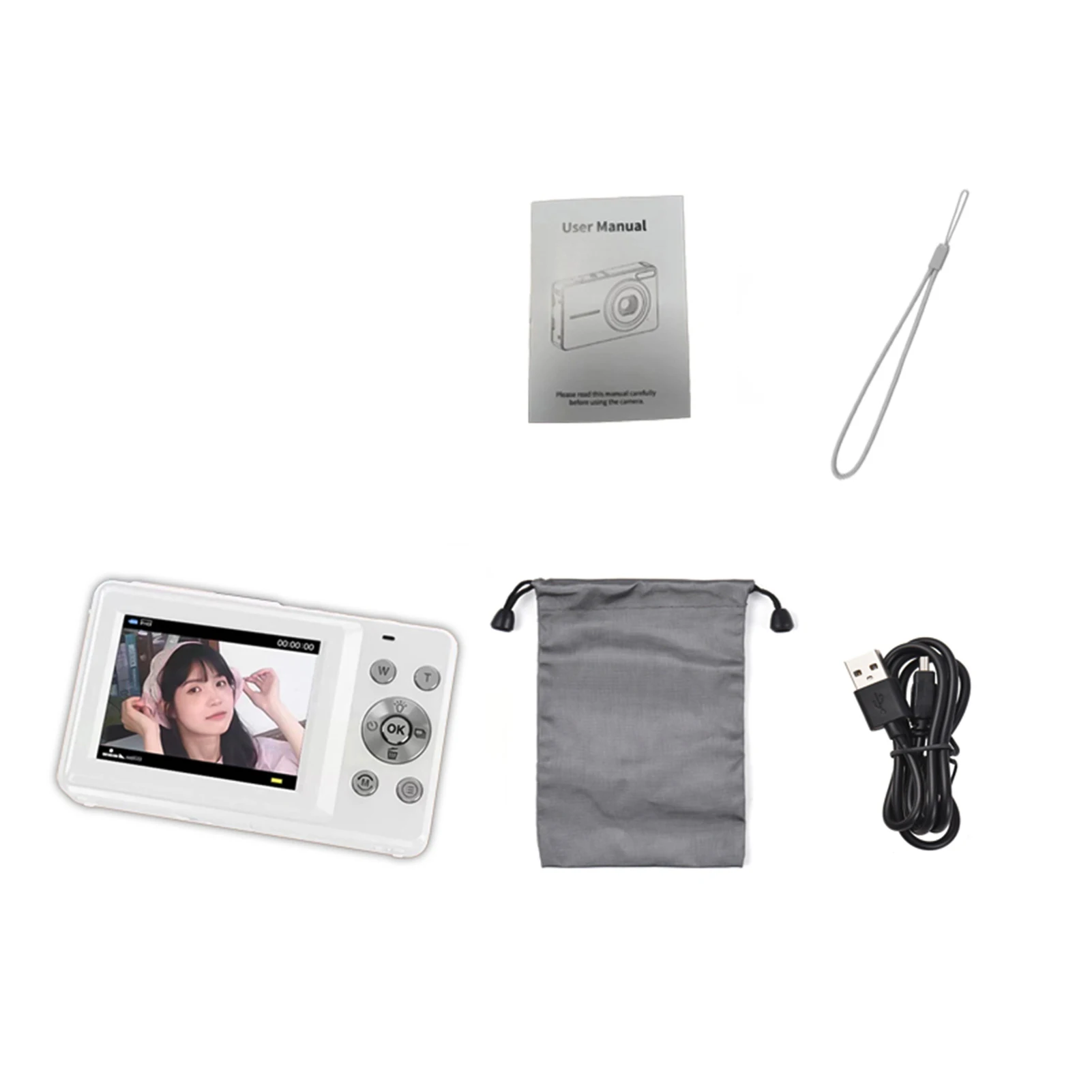 

Цифровая камера 4K/30FPS, 64 МП, видеокамера с экраном 2,88 дюйма, 18-кратным цифровым зумом, встроенным аккумулятором и картой памяти TF на 32 ГБ