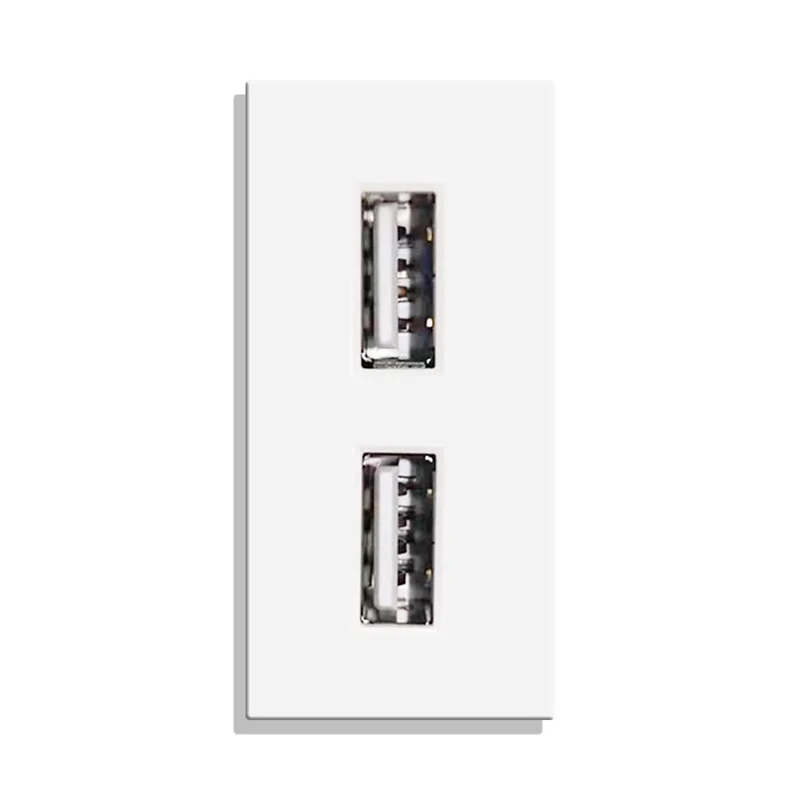 Bingoelec USB Wall Socket EU Socket with TV Connector HDMI CAT6 RJ45 Internet Computer Data Outlet DIY Function Parts