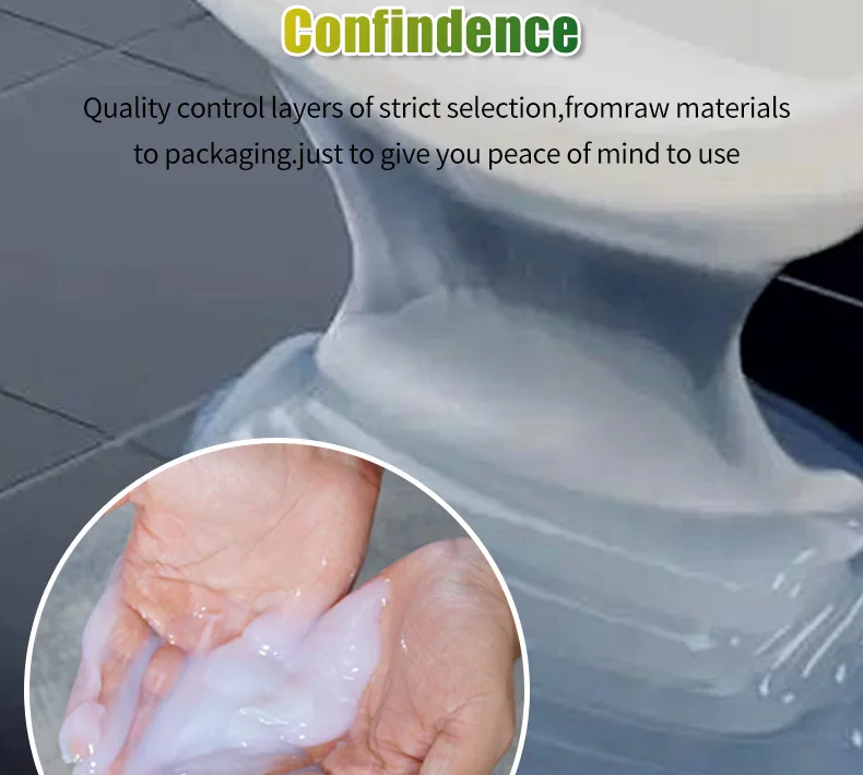 New paste like transparent waterproof adhesive for bathroom waterproof coating, no smashing brick waterproof adhesive