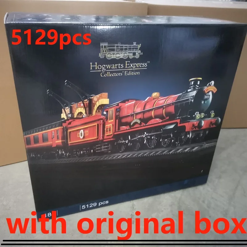 Met originele doos Big Red Hogwarts-Express 76405 bouwset 5129 STUKS met minipoppen, compatibel met verzamelbeeldjesmodus