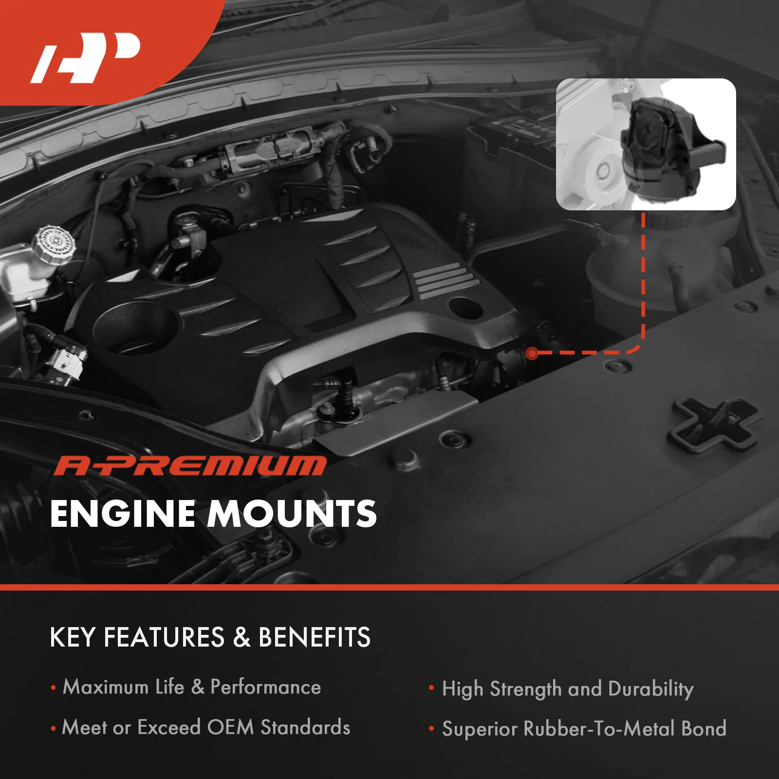 A-Premium 2pcs Engine Motor Mount for Toyota Corolla Matrix 2003-2008 Pontiac Vibe 2003-2008