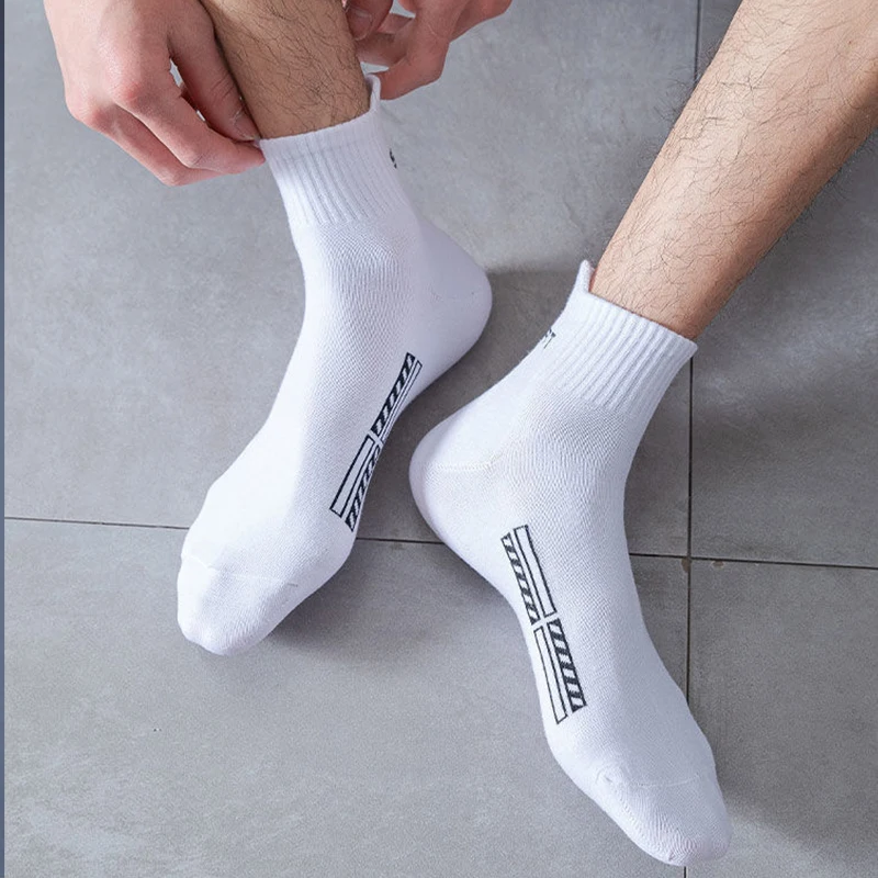 10/20Pairs Hohe Qualität männer Socken Casual Atmungsaktive Baumwolle Mann Laufen Sport Socken Frühling Herbst Männlichen Sox geschenke Plus Größe 38-45 – Detail 8