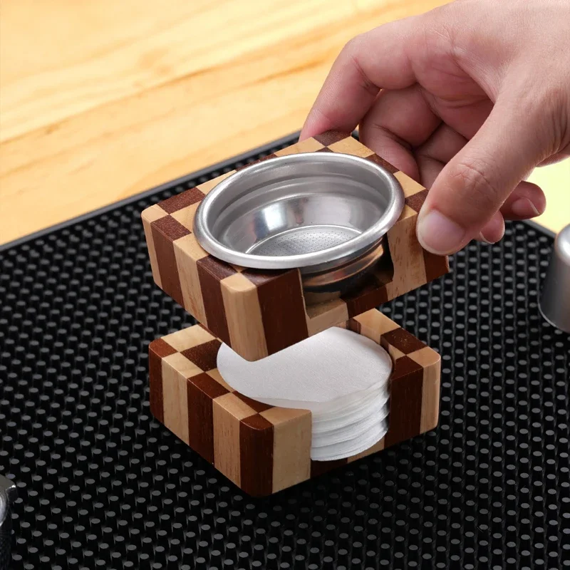 For 51mm 53mm 56mm 58mm 60mm 68mm Coffee Filter Paper Storage Box Filter Paper Hand-brewed Coffee Solid Wood Storage Supplies