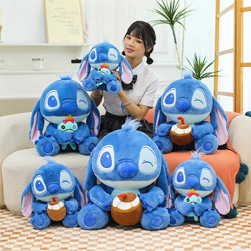 かわいいスティッチぬいぐるみ人形ココナッツスティッチサマーシリーズバックパックキーホルダーかわいい子供の誕生日クリスマスギフト子供向け