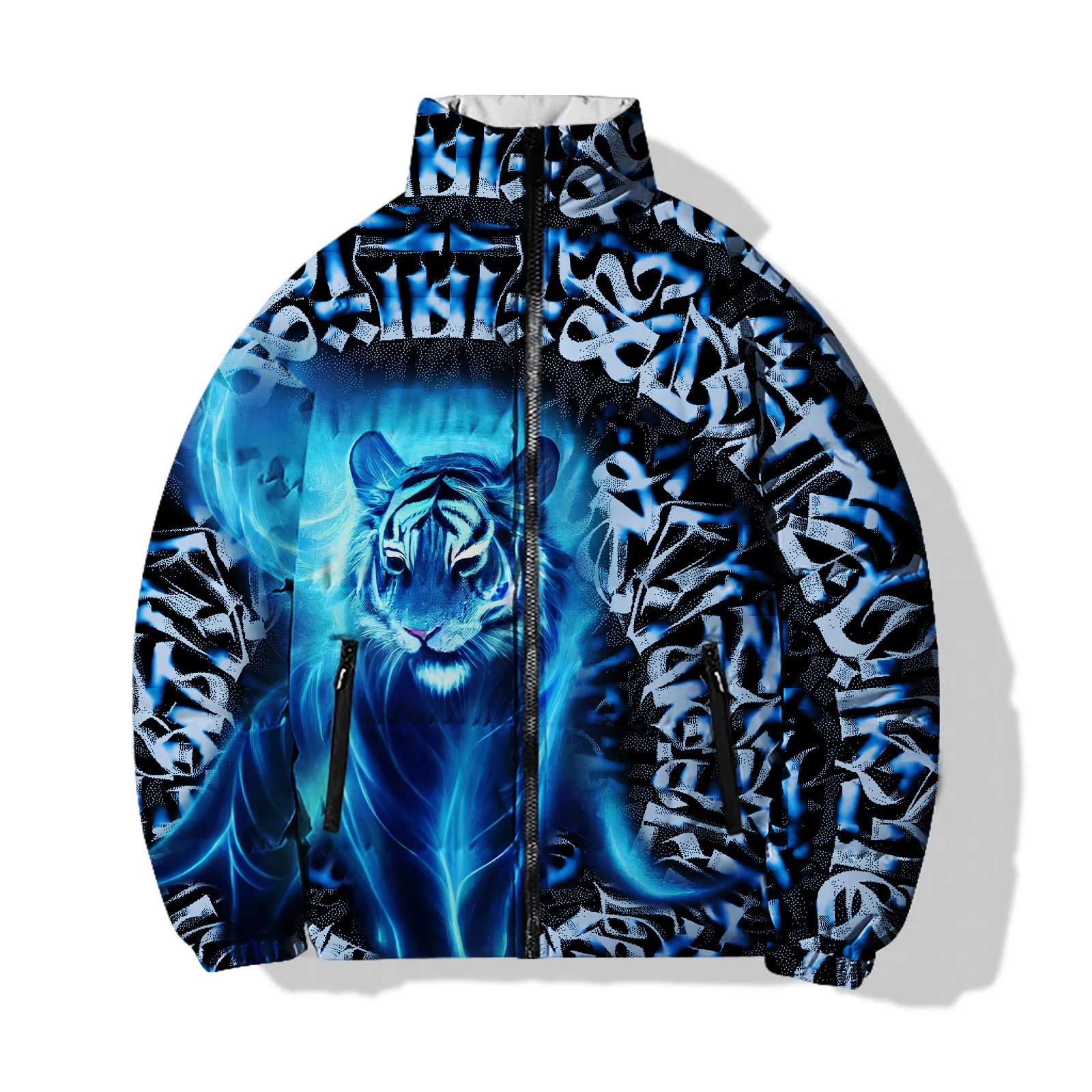 Wolf Nieuw In Donsjassen Cool Heren Koude Jassen Warmte Tijger Heren Winterjas 3d Print Fatsoenlijk Dier Duurzame Parka \'S Man Man Man