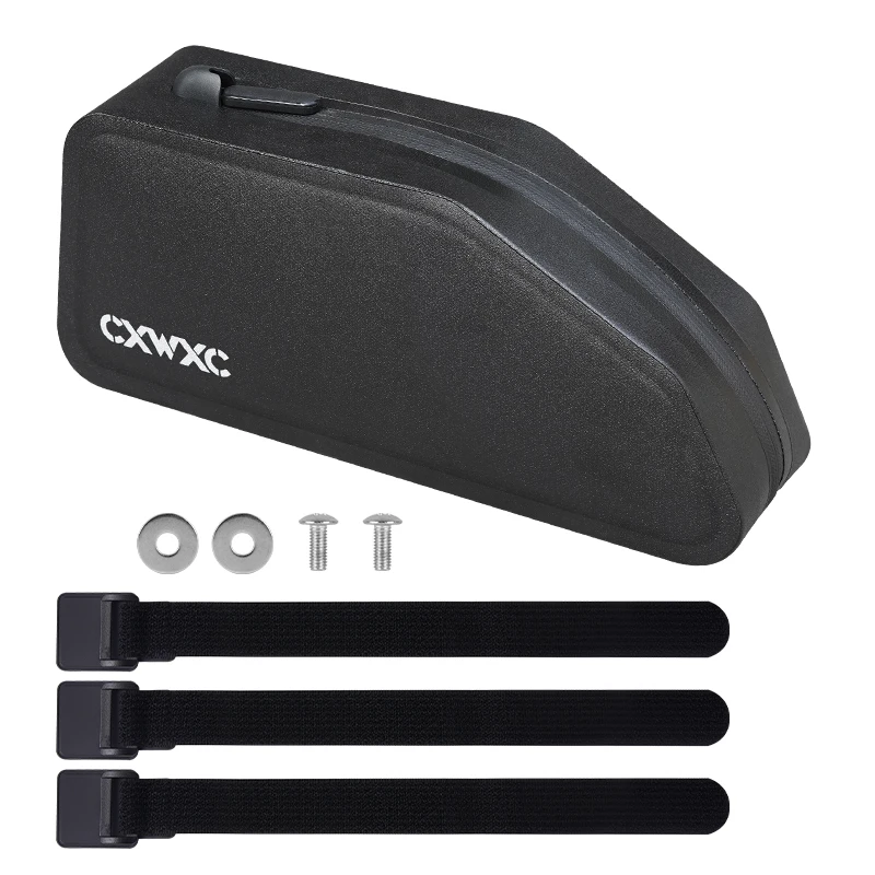 CXWXC Fahrrad-Oberrohrtasche Wasserdichte Hülle Mit Bolzenbefestigung & Riemen Aerodynamisch Geringer Widerstand Für Triathlon Gravel MTB Rennrad