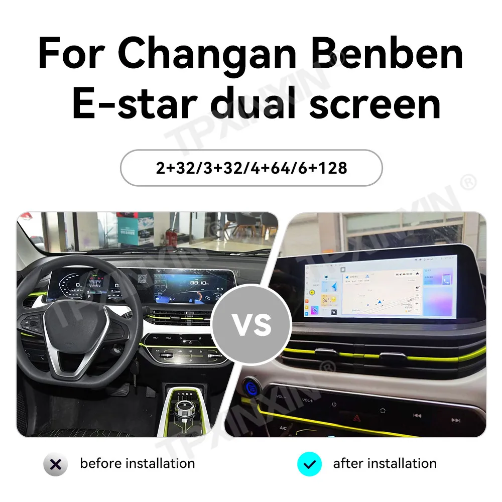 For Changan E-Star 2020-2023 Android Car Radio Multimedia Video Player Carplay Autoradio Stereo GPS Navi Head Unit BT 4G Wifi