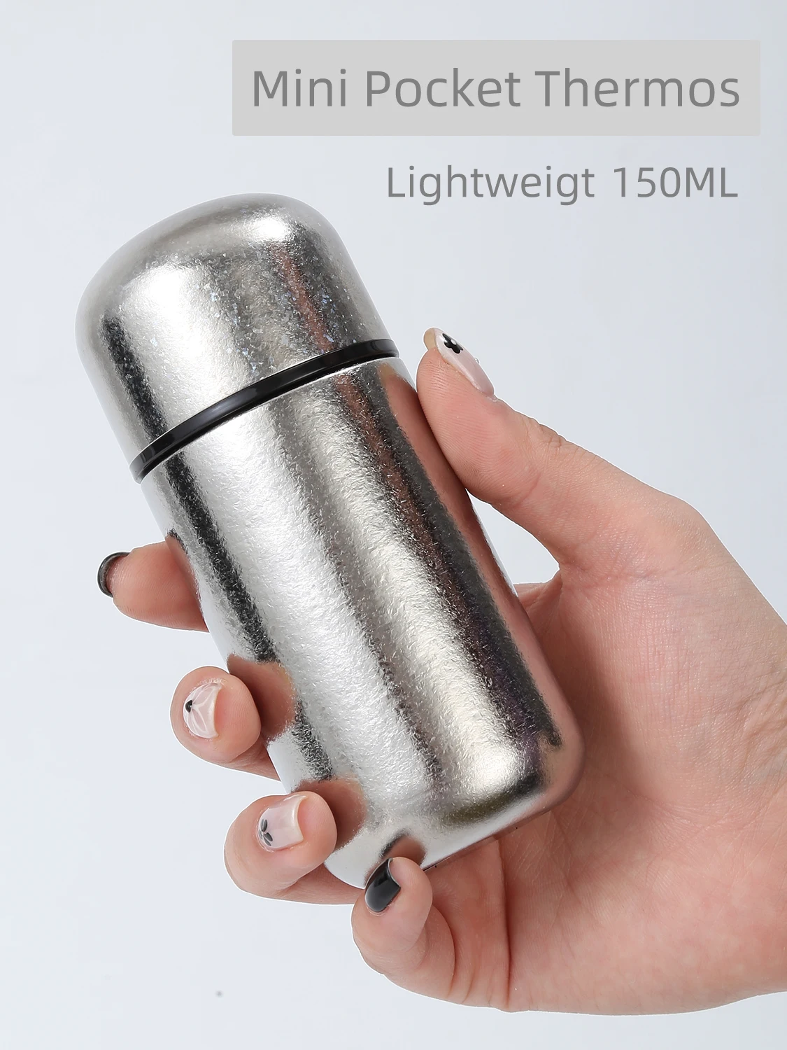 Mini-Titan-Thermobecher 150 ml (5 oz) – Isolierte Kaffeetasse, Vakuum-Trinkflasche, Titan-Gourde