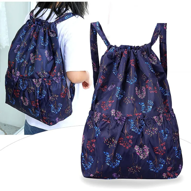 حقيبة ظهر كلاسيكية مطبوعة لصالة الألعاب الرياضية للنساء، جيوب متعددة، حقائب برباط، فصل جاف ورطب، سفر رياضي، Bac #3