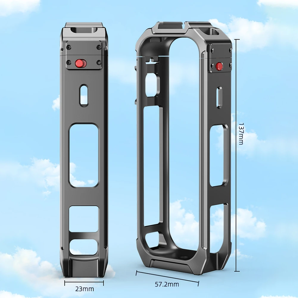 Jaula de marco de Metal/plástico para Insta360 X5, soporte de marco, carcasa protectora, soporte Compatible con accesorio Insta 360 X5