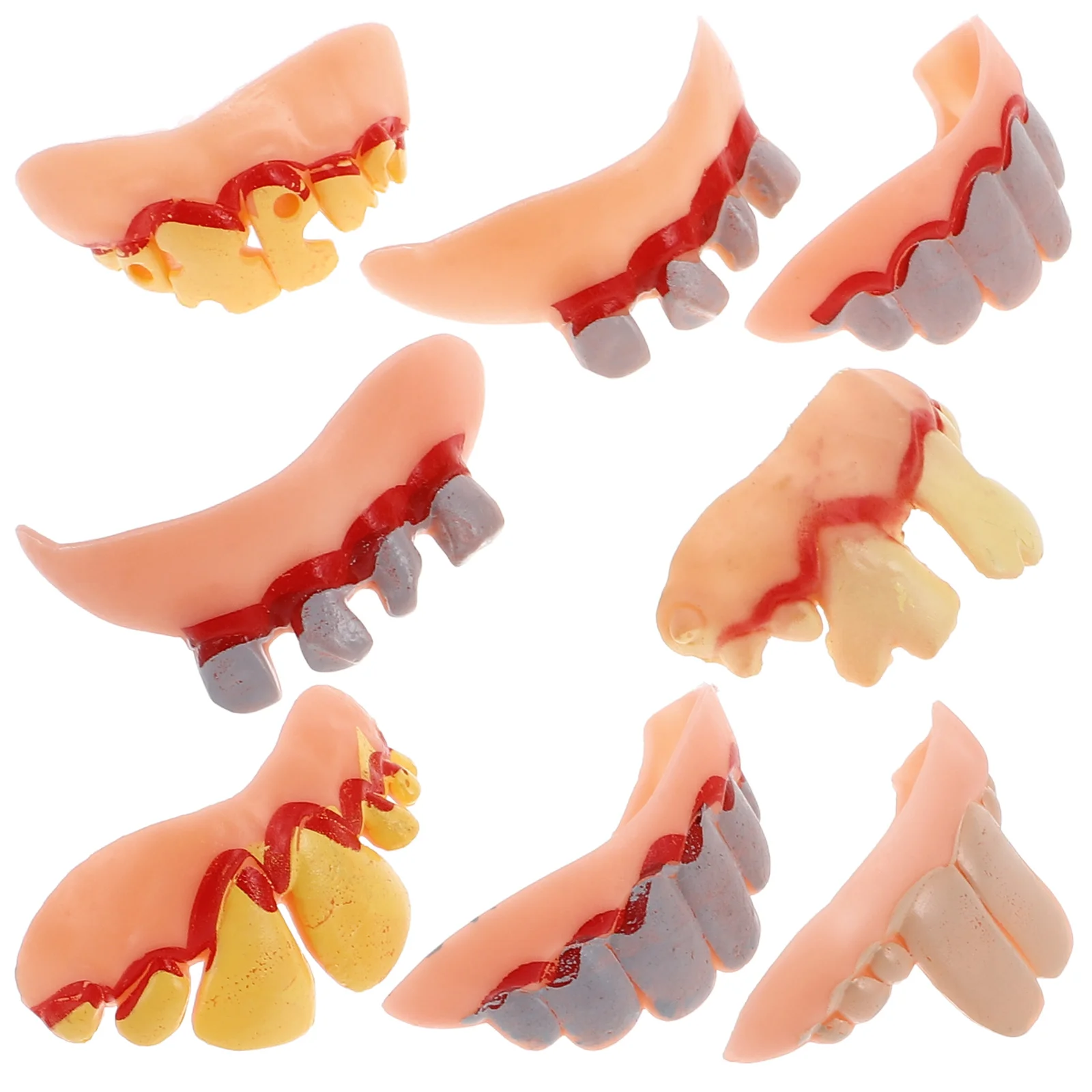 

8 PCS Funny Teeth Model Halloween Party Fake False Ugly Denture for High Quality