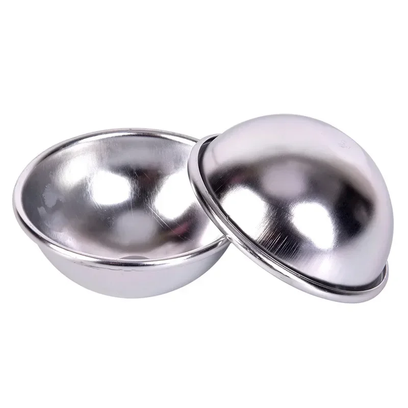 6pcs Aluminium Alloy DIY Semicircle Sphere Bath Mold Bath Bomb Molds Bathing Tool Salt Ball Homemade Crafting Gifts Mould