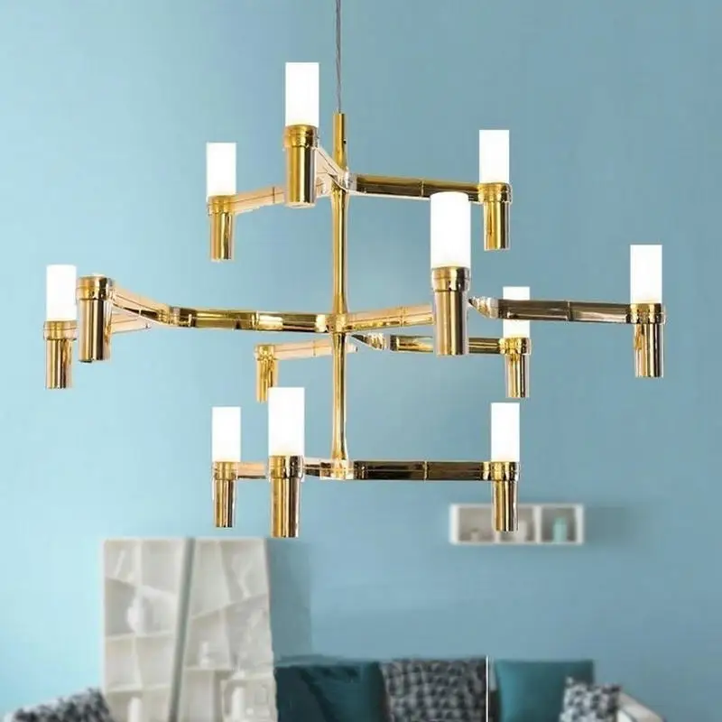 

Crown Major Chandelier Modern Villa Foyer G9 white Gold Chrome Metal luxury chandelier Adjustable Cable home hallway decor light