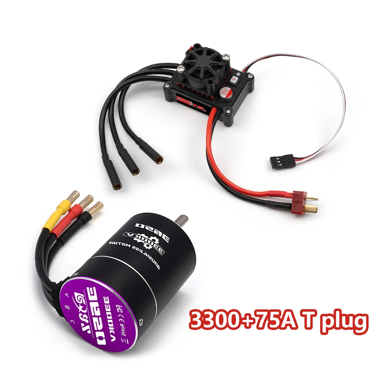 RC Brushless Waterdichte Power Combo 75A/480 ESC 3650 3.175mm As voor 1/10 SCX10 TRX4 RC Auto Truck Racing/Off-Road/Hoge Snelheid ​