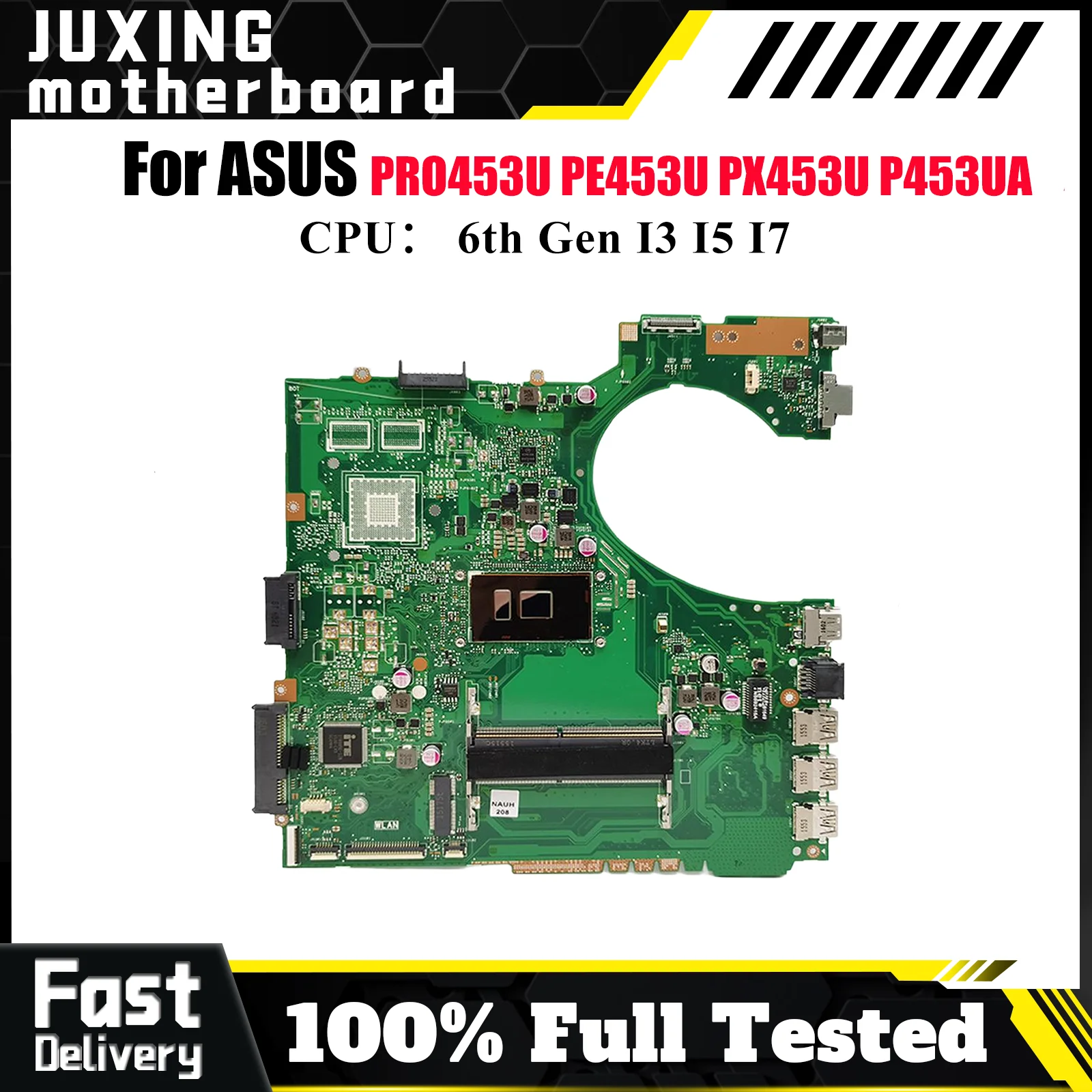 

P453UA Материнская плата для ноутбука ASUS ProArt P453UJ PRO453U PE453U PX453U P453UA P453U Материнская плата с процессором I3 I5 I7 тест ОК быстрая доставка