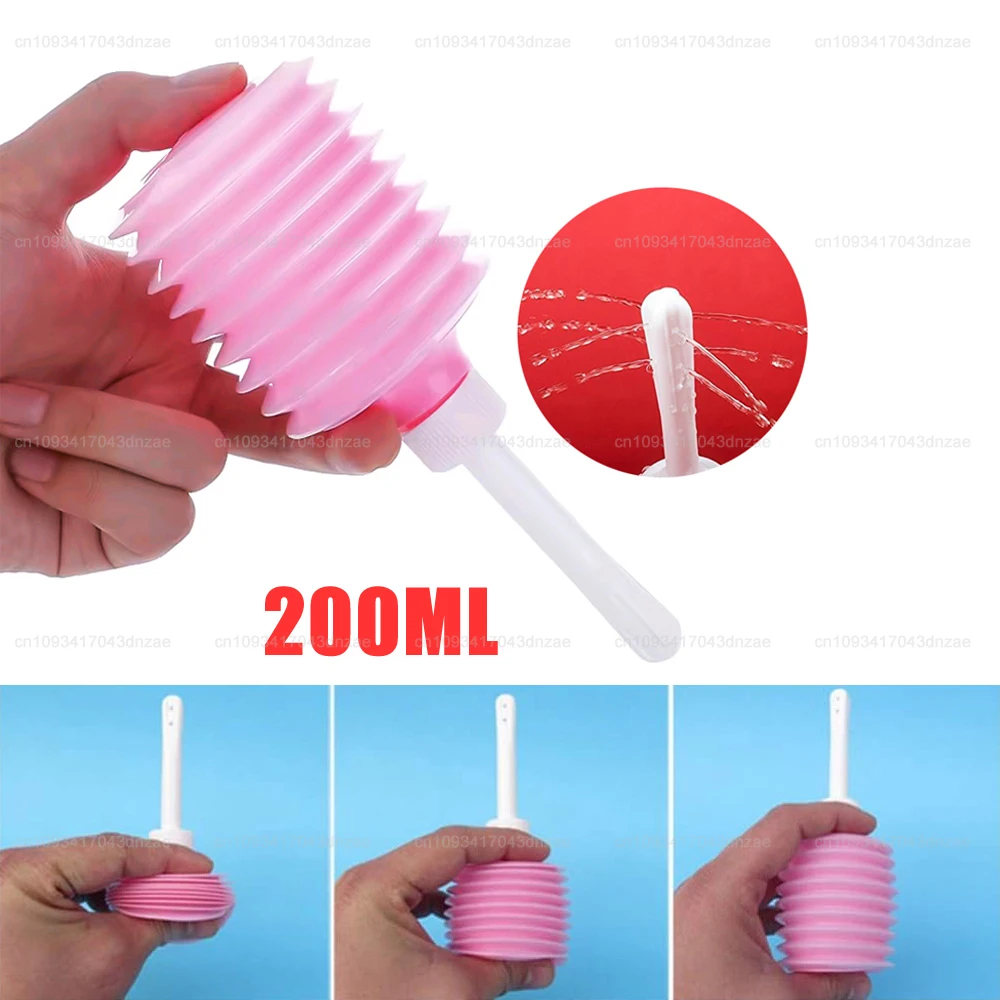 200ML 8Holes Reusable Medical Vaginal Irrigator Anal Douche Retractable Wash Cleaning Anus Enema Cleaner