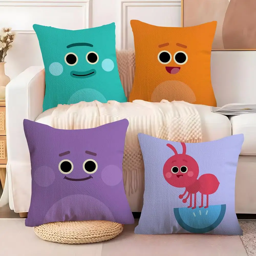 THE B-Bumble Nums H-Humble Cushion Cover Soft Plush Sofa Cushion Cover｜Double-Sided Printed Pillow Case｜Warm Home Gift