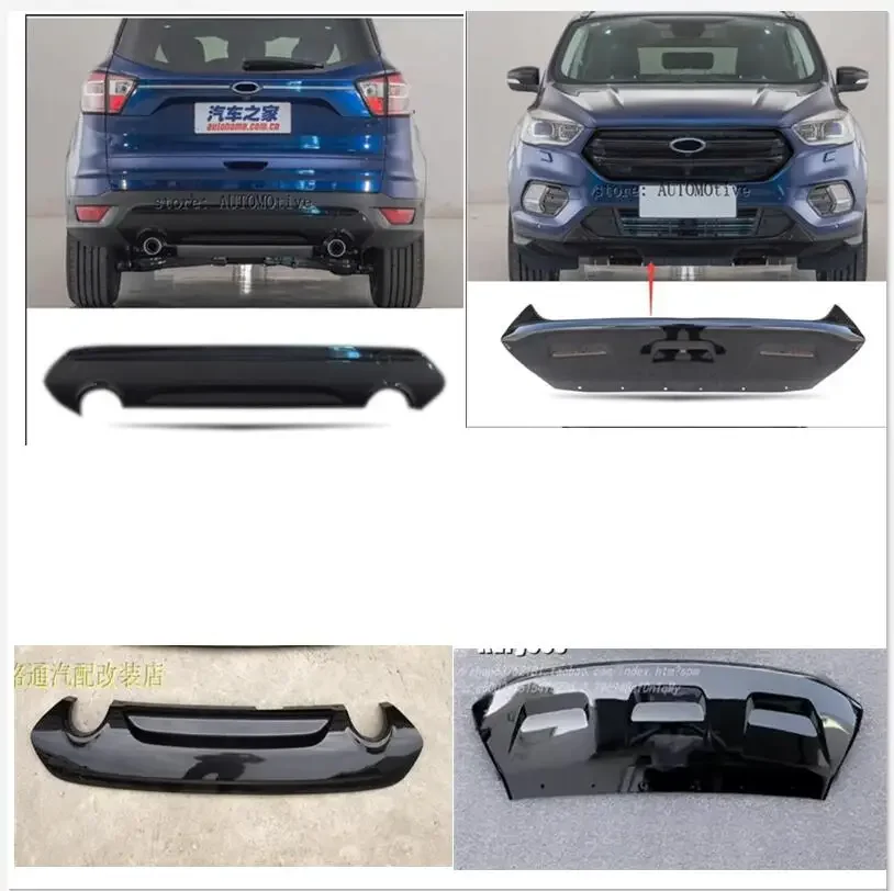 2017 2018  Ford kuga Escape ABSSUV CAR TOP Quality ABS Front  Rear Bumper Protector Guard Skid Plate