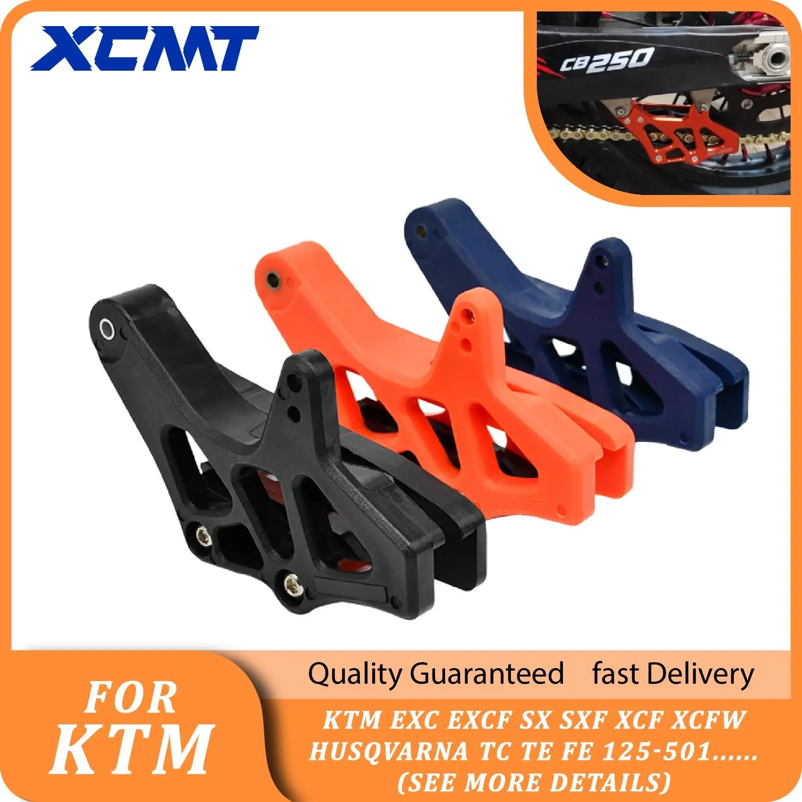 

Motorcycle Chain Guide Guard Protection For KTM SX SX-F XC XC-F XC-W XCF-W EXC EXC-F TPI Six Days 125-500 2008-2020 Motocross MX