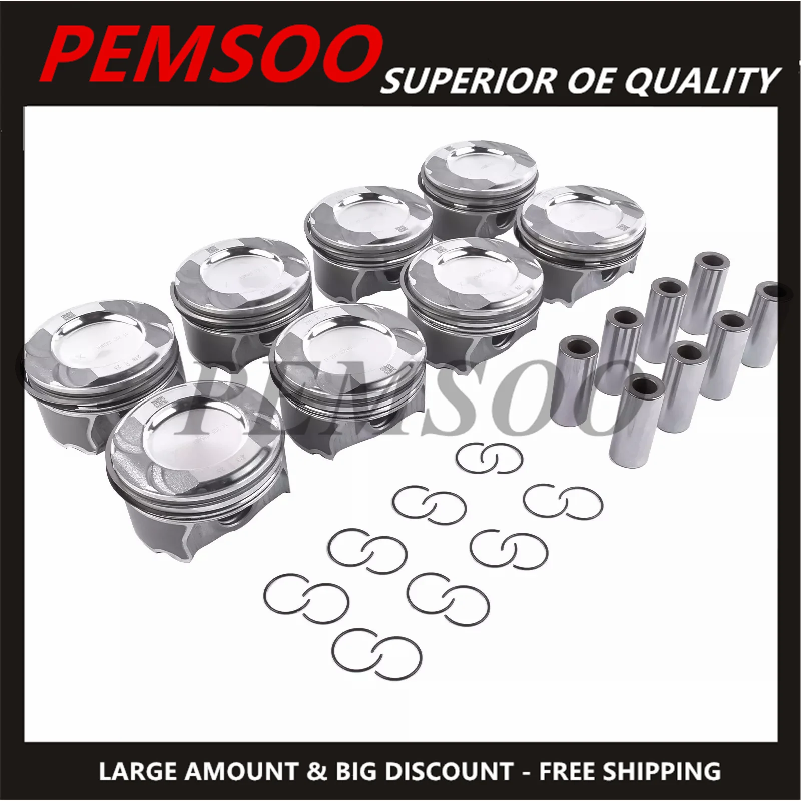 Pistons Rings Set Φ24mm For 2011-2019 Mercedes-Benz X166 W221 W222 GL500 S500 M278 GLS500 E500 ML500 4.6T 4.7T A2780302317